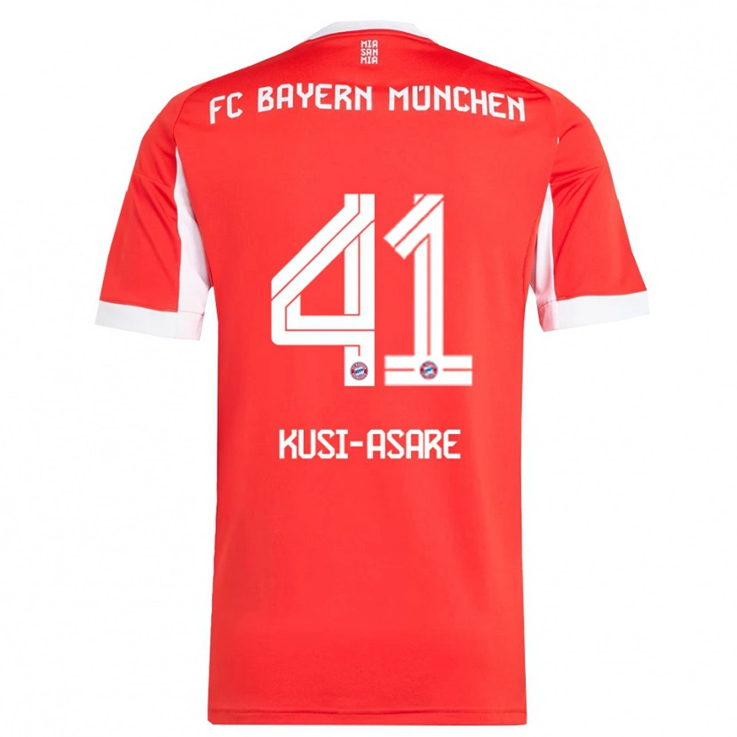 Danxen Damen Jonah Kusi-Asare #41 Rot Weiß Heimtrikot Trikot 2025/26 T-Shirt