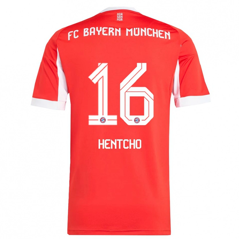 Danxen Damen Aristide Hentcho #16 Rot Weiß Heimtrikot Trikot 2025/26 T-Shirt