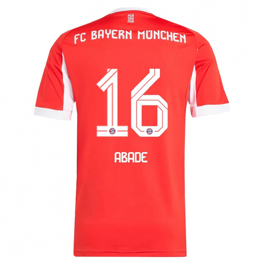 Danxen Damen Daniel Abade #16 Rot Weiß Heimtrikot Trikot 2025/26 T-Shirt