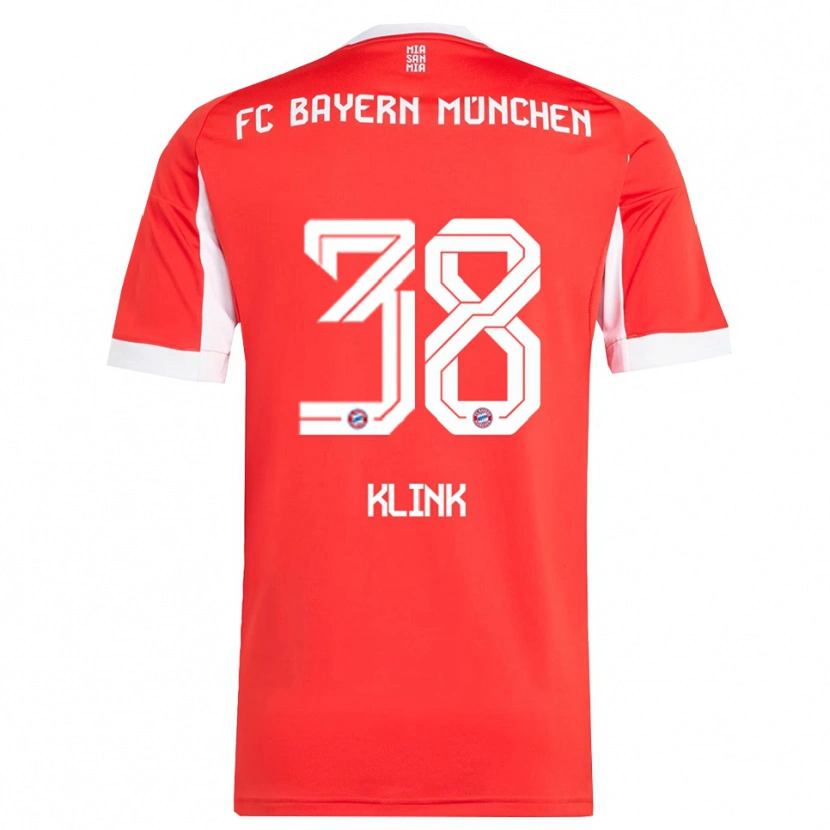 Danxen Damen Anna Klink #38 Rot Weiß Heimtrikot Trikot 2025/26 T-Shirt