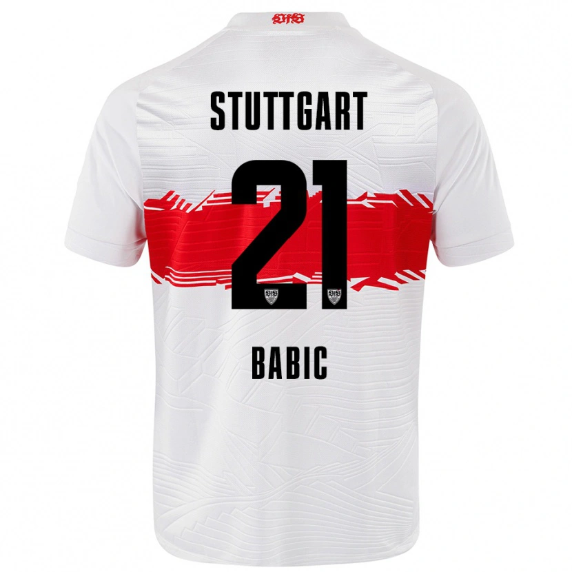 Danxen Damen Emma Babic #21 Weiß Rot Heimtrikot Trikot 2025/26 T-Shirt