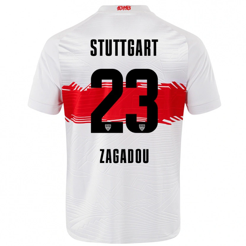 Danxen Damen Dan-Axel Zagadou #23 Weiß Rot Heimtrikot Trikot 2025/26 T-Shirt