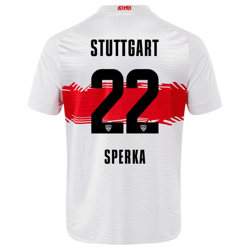 Danxen Damen Bastian Sperka #22 Weiß Rot Heimtrikot Trikot 2025/26 T-Shirt