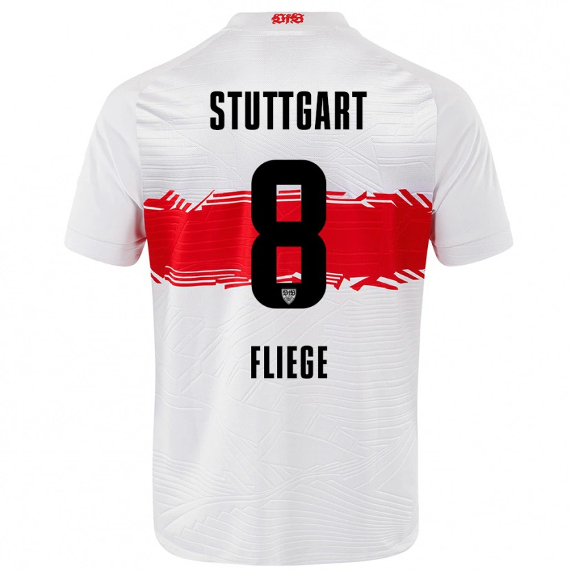 Danxen Damen Anna Fliege #8 Weiß Rot Heimtrikot Trikot 2025/26 T-Shirt