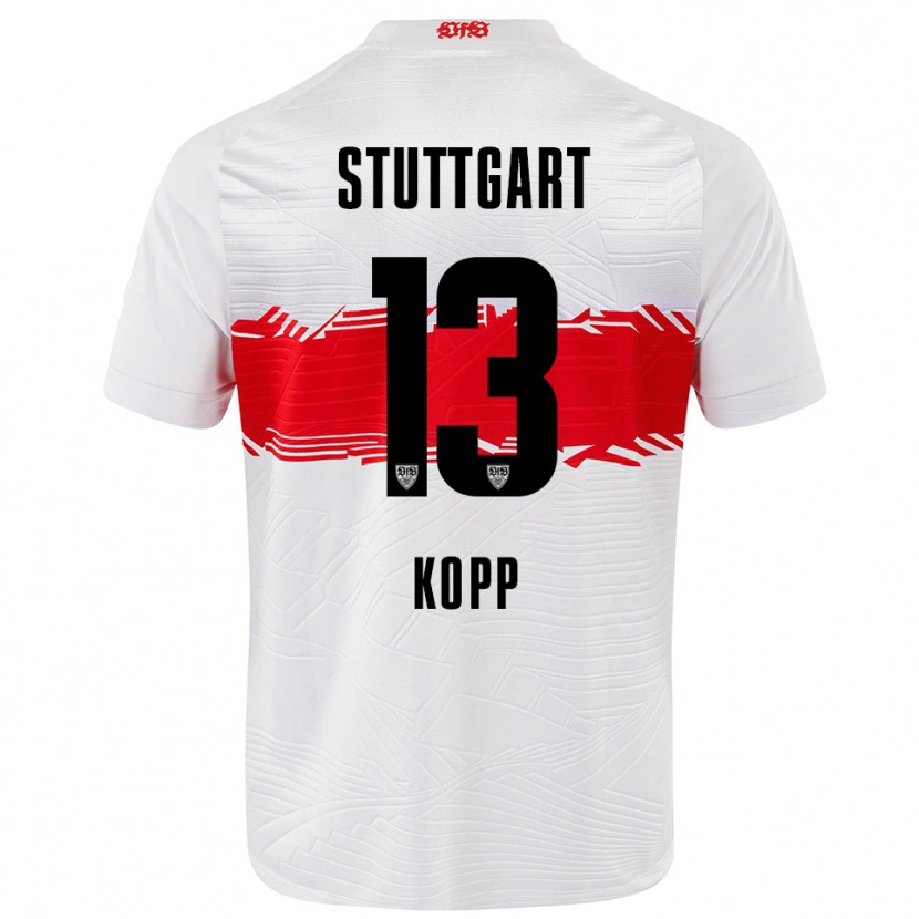 Danxen Damen Leonie Kopp #13 Weiß Rot Heimtrikot Trikot 2025/26 T-Shirt