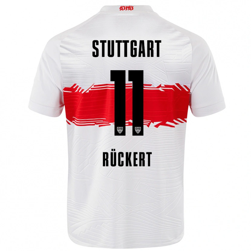 Danxen Damen Rosa Rückert #11 Weiß Rot Heimtrikot Trikot 2025/26 T-Shirt