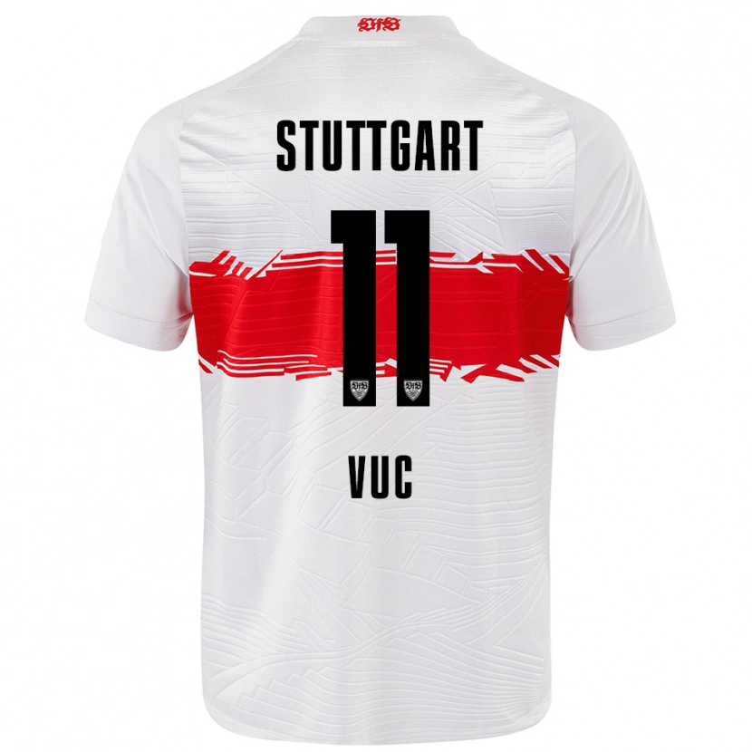 Danxen Damen Patrick Vuc #11 Weiß Rot Heimtrikot Trikot 2025/26 T-Shirt