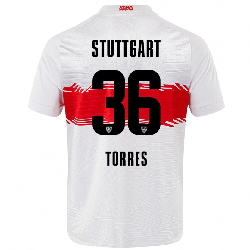 Danxen Damen Yohann Torres #36 Weiß Rot Heimtrikot Trikot 2025/26 T-Shirt