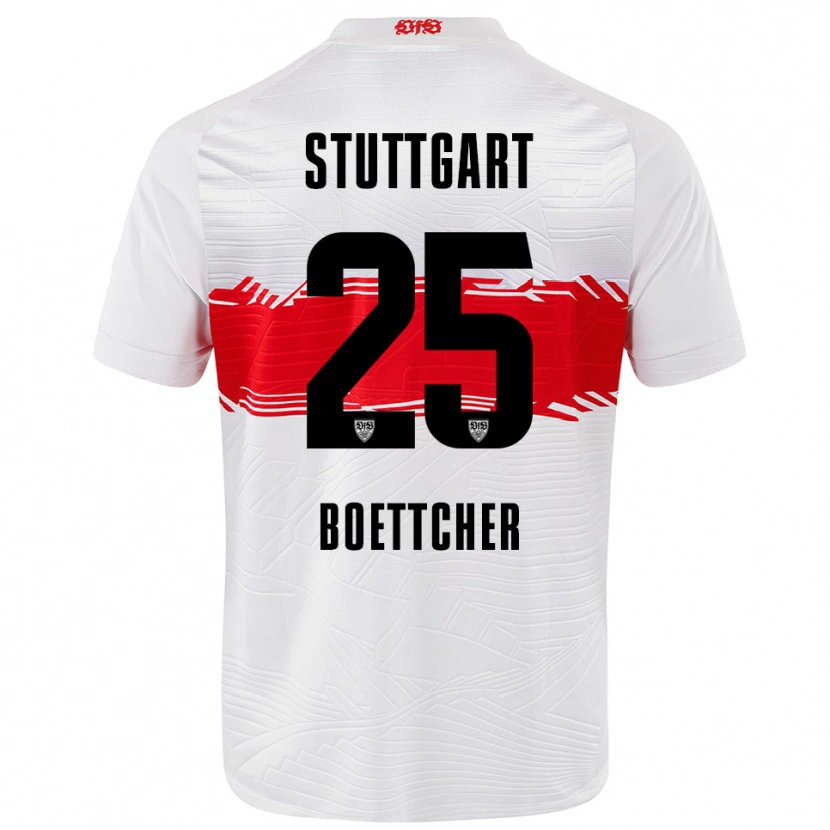 Danxen Damen Eve Boettcher #25 Weiß Rot Heimtrikot Trikot 2025/26 T-Shirt