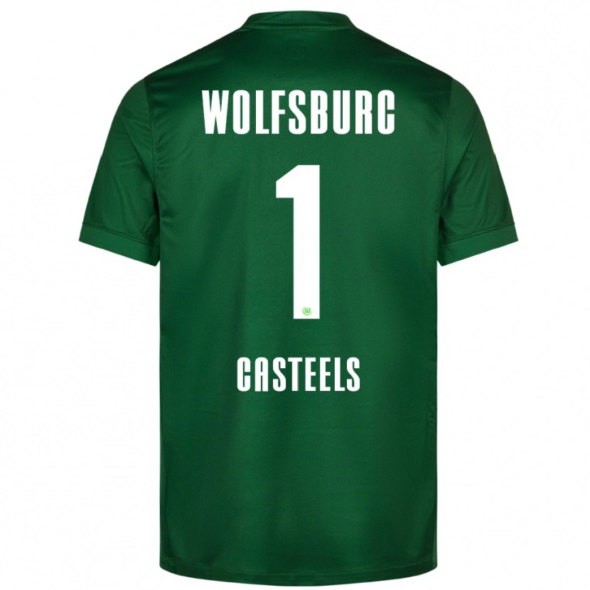 Danxen Damen Koen Casteels #1 Grün Weiß Heimtrikot Trikot 2025/26 T-Shirt