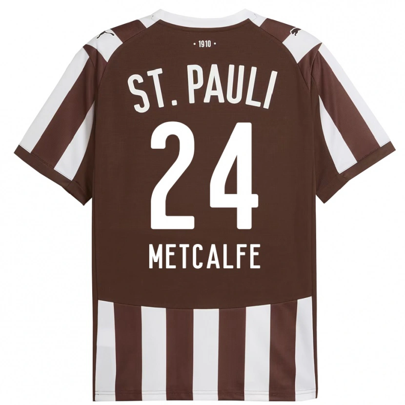Danxen Damen Connor Metcalfe #24 Kaffee Weiß Heimtrikot Trikot 2025/26 T-Shirt
