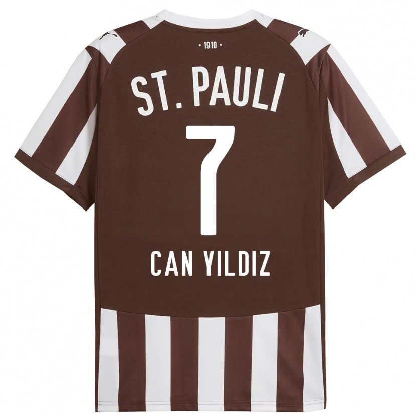 Danxen Damen Emre Can Yildiz #7 Kaffee Weiß Heimtrikot Trikot 2025/26 T-Shirt