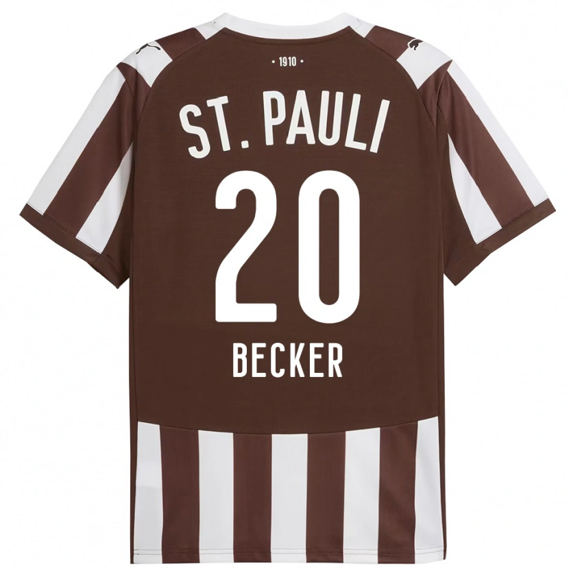 Danxen Damen Jesper Becker #20 Kaffee Weiß Heimtrikot Trikot 2025/26 T-Shirt