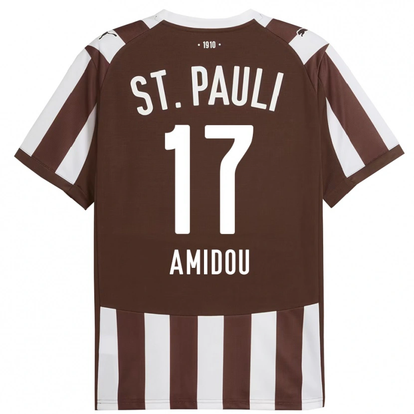 Danxen Damen Amir Amidou #17 Kaffee Weiß Heimtrikot Trikot 2025/26 T-Shirt