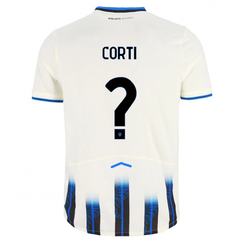 Danxen Damen Edoardo Corti #0 Weiß Blau Auswärtstrikot Trikot 2025/26 T-Shirt