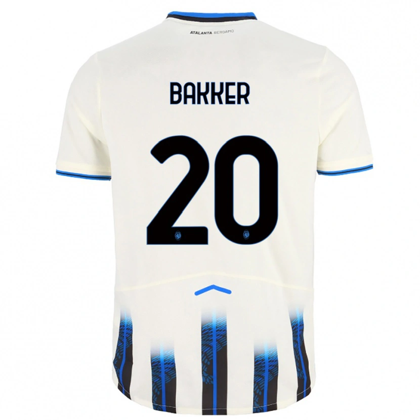 Danxen Damen Mitchel Bakker #20 Weiß Blau Auswärtstrikot Trikot 2025/26 T-Shirt