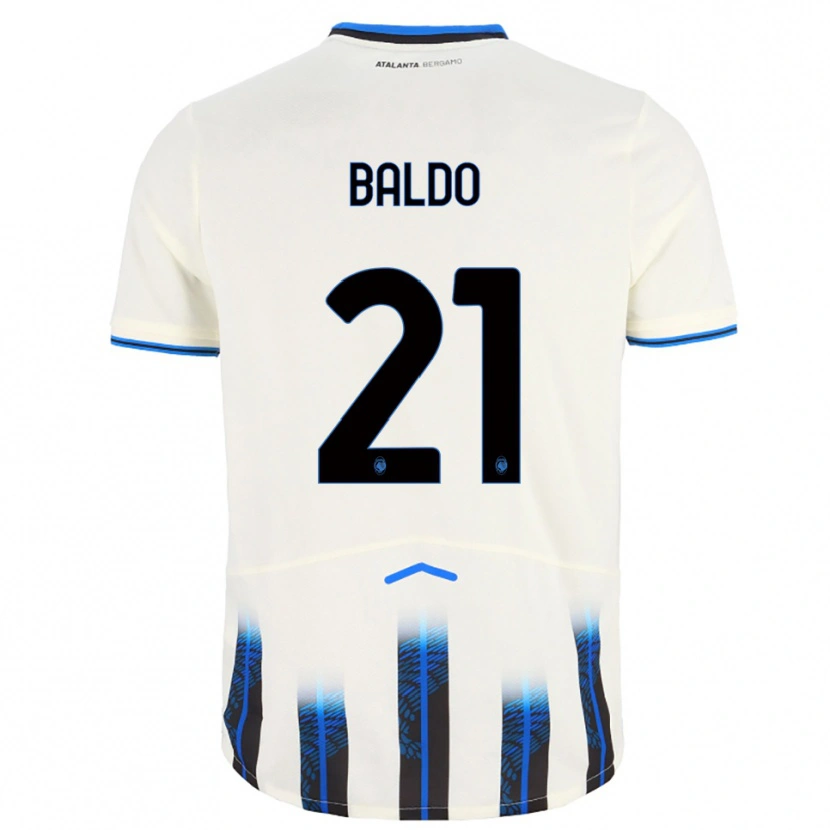 Danxen Damen Nicolò Baldo #21 Weiß Blau Auswärtstrikot Trikot 2025/26 T-Shirt
