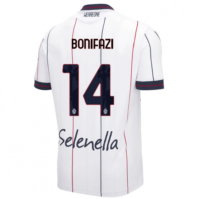 Danxen Damen Kevin Bonifazi #14 Weiß Königsblau Auswärtstrikot Trikot 2025/26 T-Shirt
