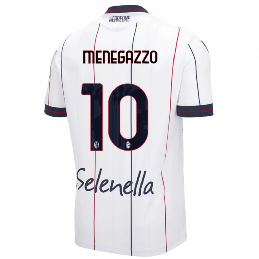 Danxen Damen Lorenzo Menegazzo #10 Weiß Königsblau Auswärtstrikot Trikot 2025/26 T-Shirt
