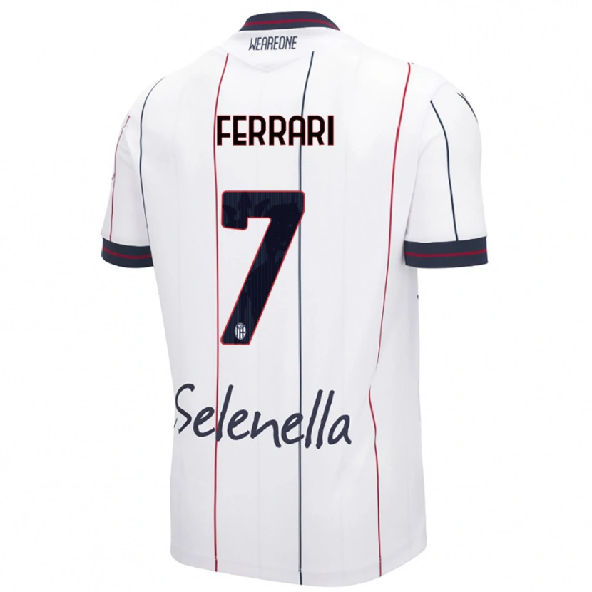 Danxen Damen Flavio Ferrari #7 Weiß Königsblau Auswärtstrikot Trikot 2025/26 T-Shirt