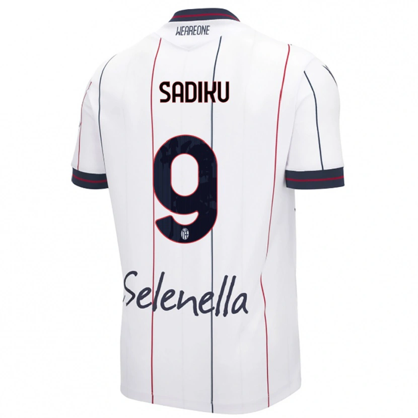 Danxen Damen Bamir Sadiku #9 Weiß Königsblau Auswärtstrikot Trikot 2025/26 T-Shirt