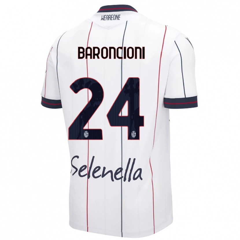 Danxen Damen Davide Baroncioni #24 Weiß Königsblau Auswärtstrikot Trikot 2025/26 T-Shirt