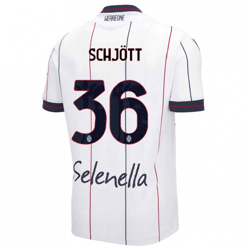 Danxen Damen Gustav Schjött #36 Weiß Königsblau Auswärtstrikot Trikot 2025/26 T-Shirt