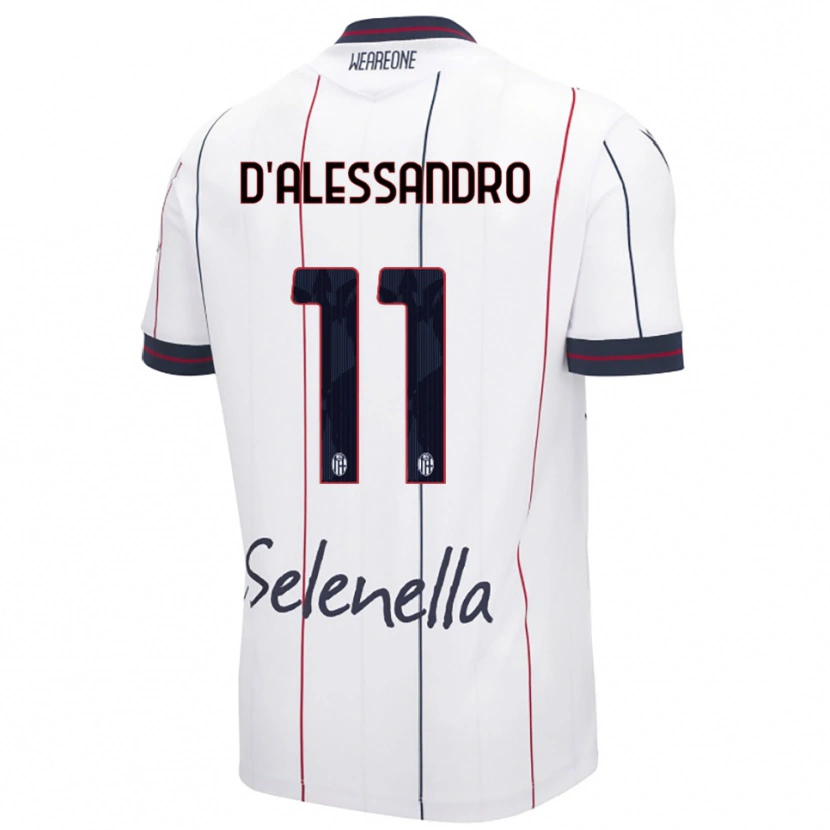 Danxen Damen Giuliano D'alessandro #11 Weiß Königsblau Auswärtstrikot Trikot 2025/26 T-Shirt