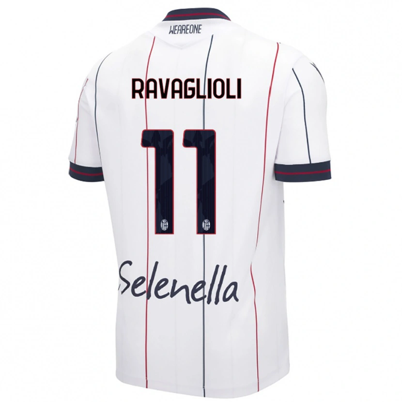 Danxen Damen Tommaso Ravaglioli #11 Weiß Königsblau Auswärtstrikot Trikot 2025/26 T-Shirt