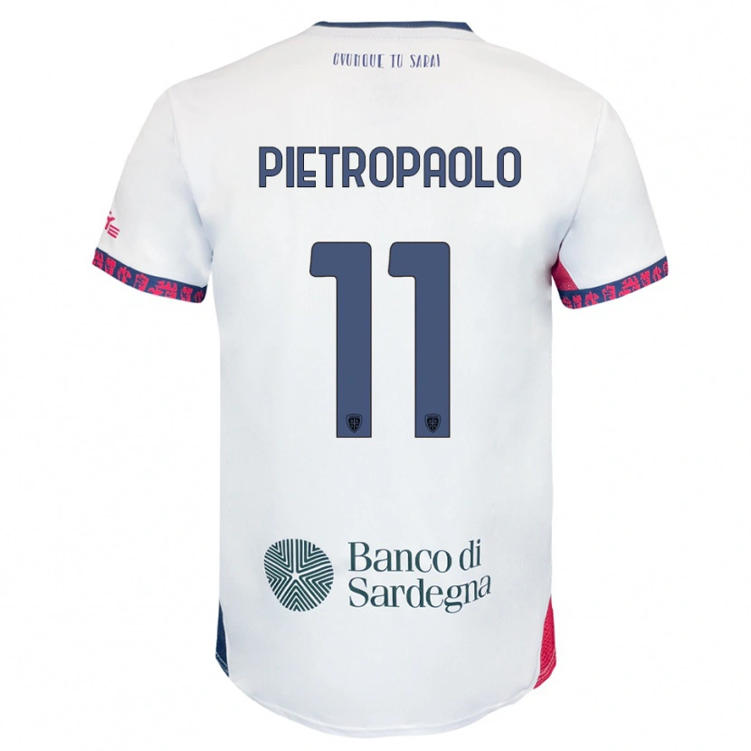 Danxen Damen Mario Pietropaolo #11 Weiß Marineblau Rot Auswärtstrikot Trikot 2025/26 T-Shirt