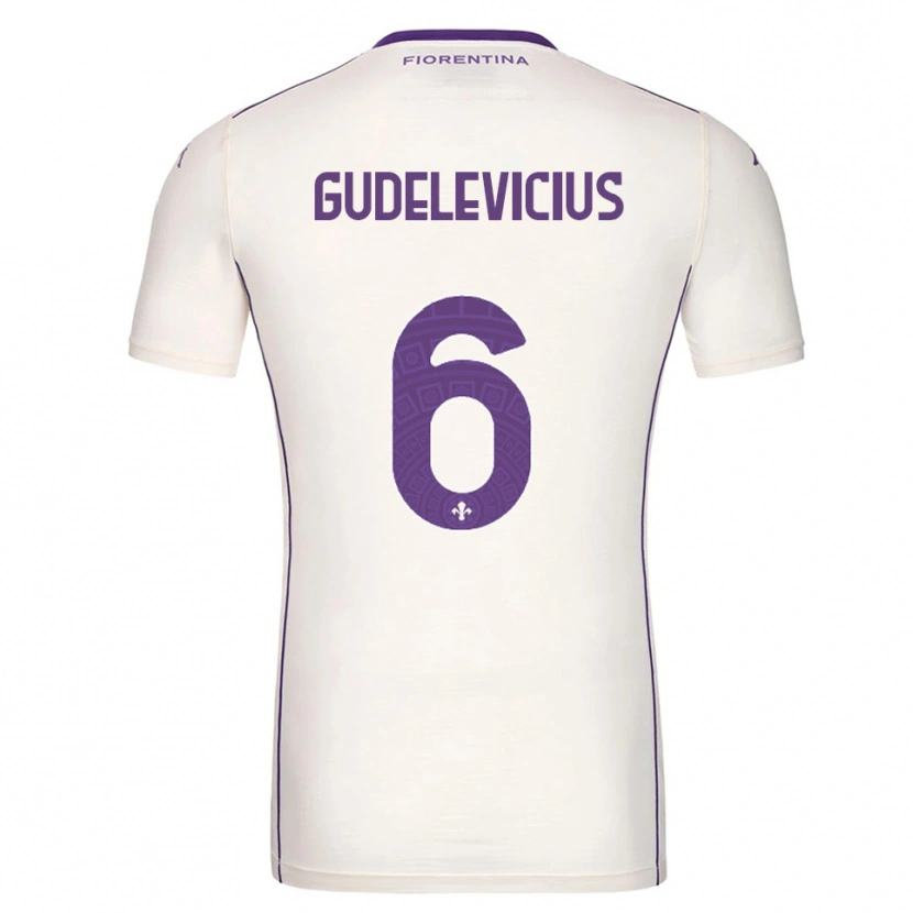 Danxen Damen Ernestas Gudelevičius #6 Weiß Lila Rot Auswärtstrikot Trikot 2025/26 T-Shirt