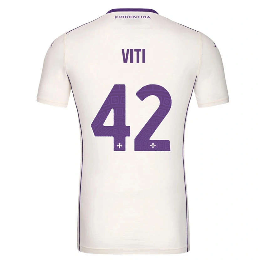 Danxen Damen Mattia Viti #42 Weiß Lila Rot Auswärtstrikot Trikot 2025/26 T-Shirt