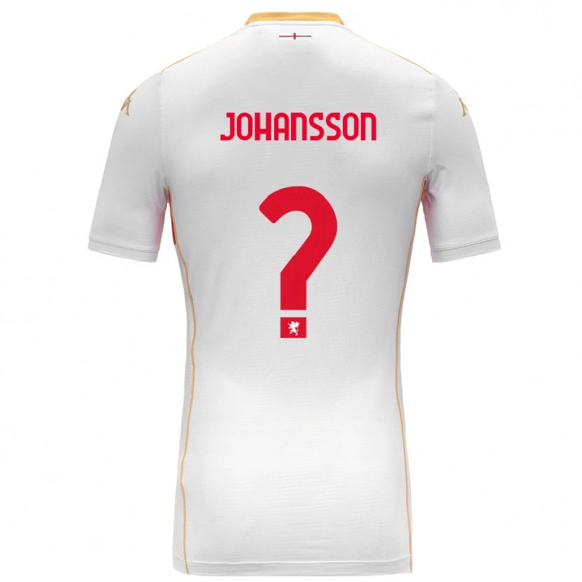 Danxen Damen Vincent Johansson #0 Weiß Rot Auswärtstrikot Trikot 2025/26 T-Shirt