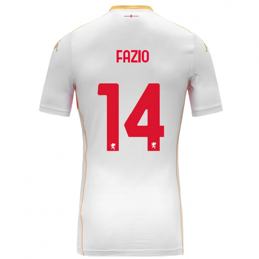 Danxen Damen Tommaso Fazio #14 Weiß Rot Auswärtstrikot Trikot 2025/26 T-Shirt