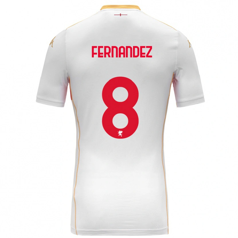Danxen Damen Maria Fernandez #8 Weiß Rot Auswärtstrikot Trikot 2025/26 T-Shirt