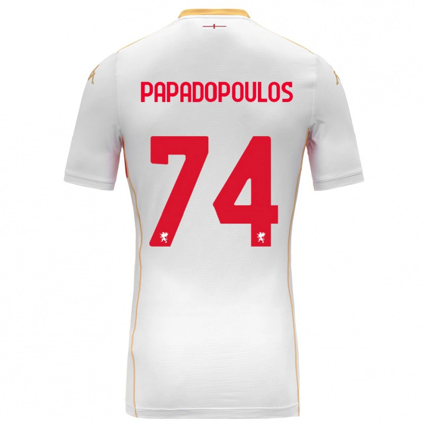 Danxen Damen Christos Papadopoulos #74 Weiß Rot Auswärtstrikot Trikot 2025/26 T-Shirt