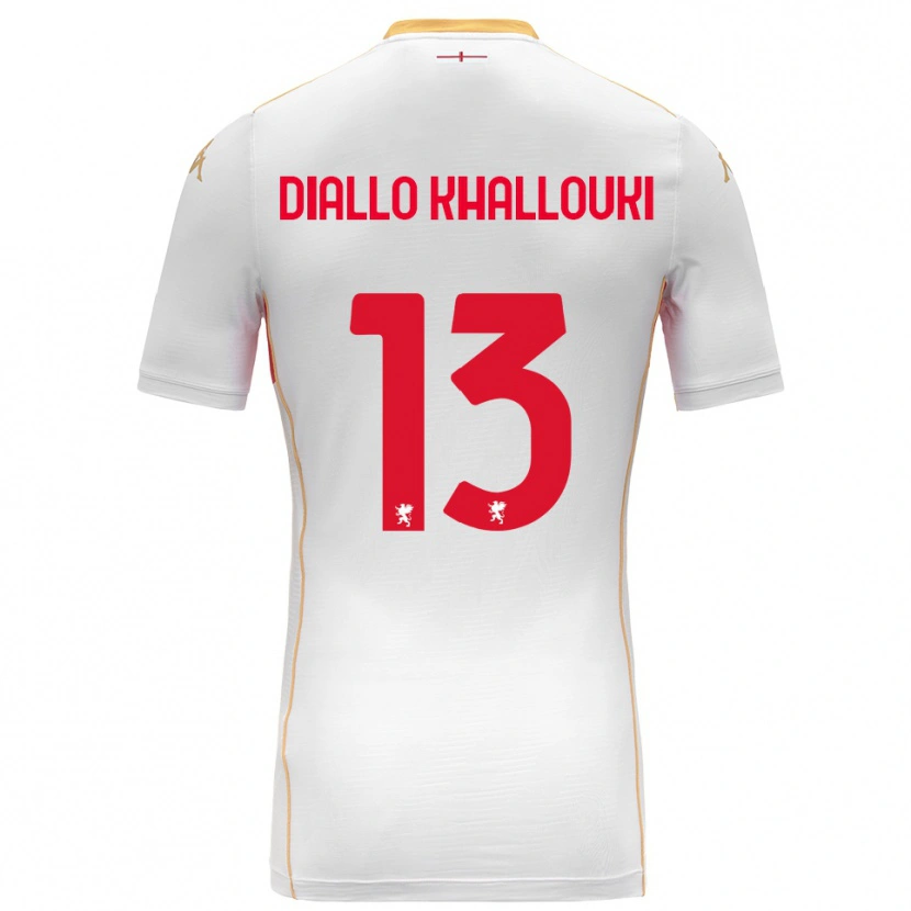Danxen Damen Siaka Diallo Khallouki #13 Weiß Rot Auswärtstrikot Trikot 2025/26 T-Shirt