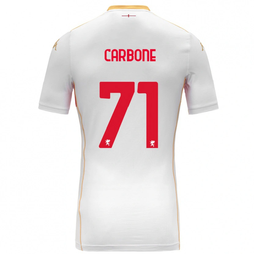 Danxen Damen Filippo Carbone #71 Weiß Rot Auswärtstrikot Trikot 2025/26 T-Shirt