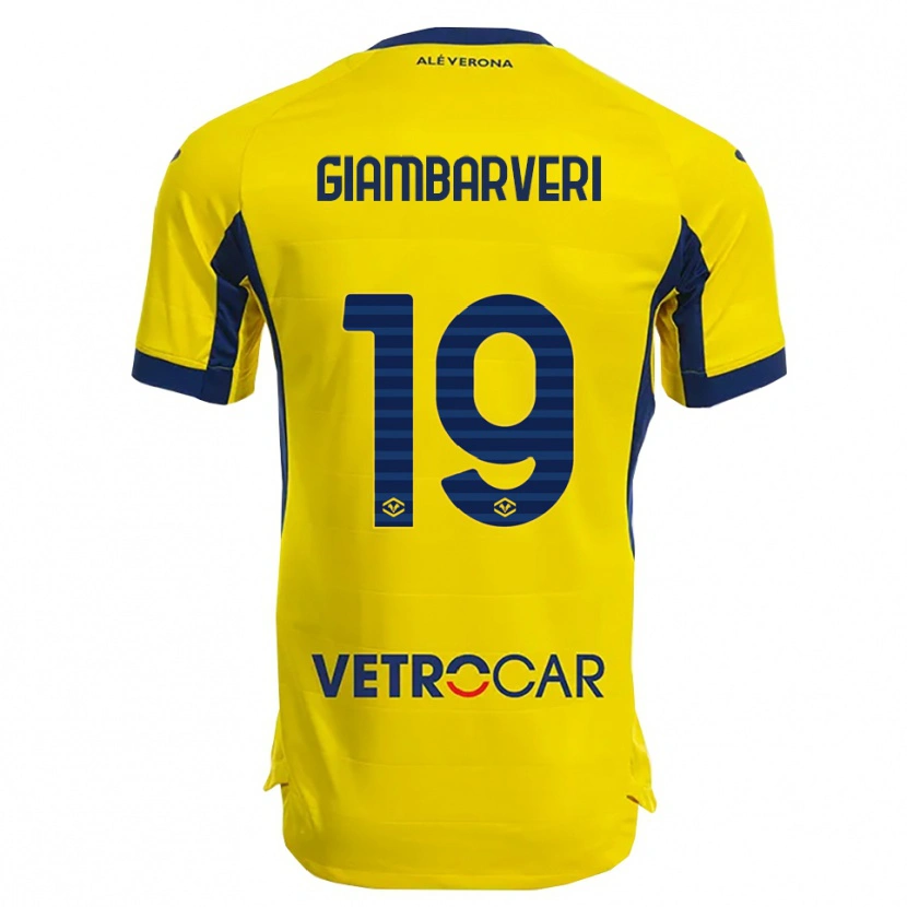 Danxen Damen Mattia Giambarveri #19 Gelb Marineblau Auswärtstrikot Trikot 2025/26 T-Shirt