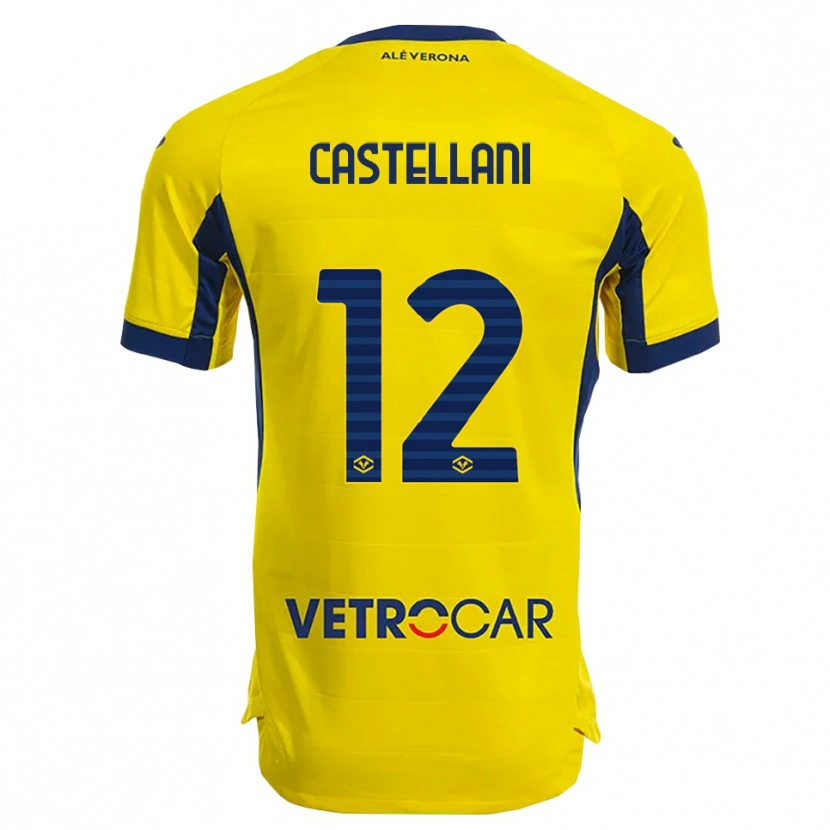Danxen Damen Zeno Castellani #12 Gelb Marineblau Auswärtstrikot Trikot 2025/26 T-Shirt