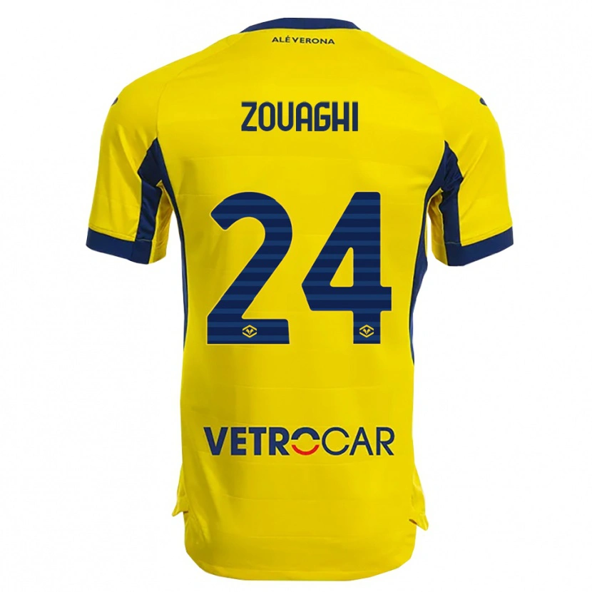 Danxen Damen Thomas Zouaghi #24 Gelb Marineblau Auswärtstrikot Trikot 2025/26 T-Shirt