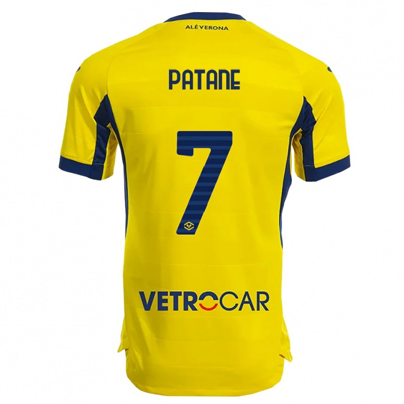 Danxen Damen Nicola Patanè #7 Gelb Marineblau Auswärtstrikot Trikot 2025/26 T-Shirt