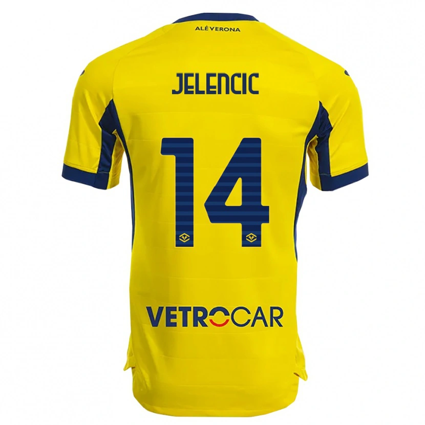 Danxen Damen Ana Jelencic #14 Gelb Marineblau Auswärtstrikot Trikot 2025/26 T-Shirt