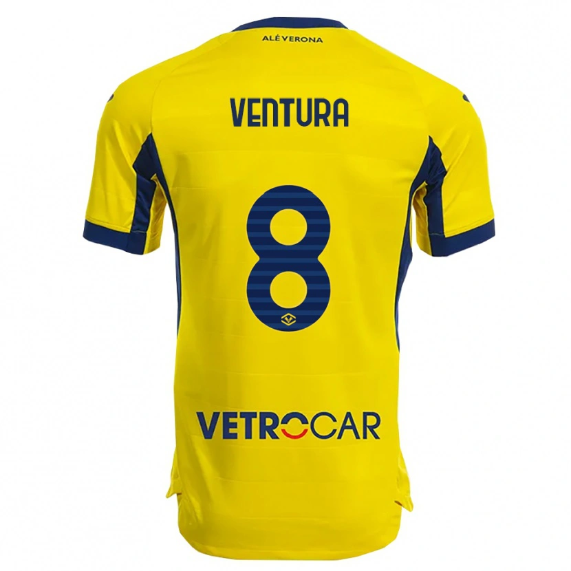 Danxen Damen Ciro Ventura #8 Gelb Marineblau Auswärtstrikot Trikot 2025/26 T-Shirt
