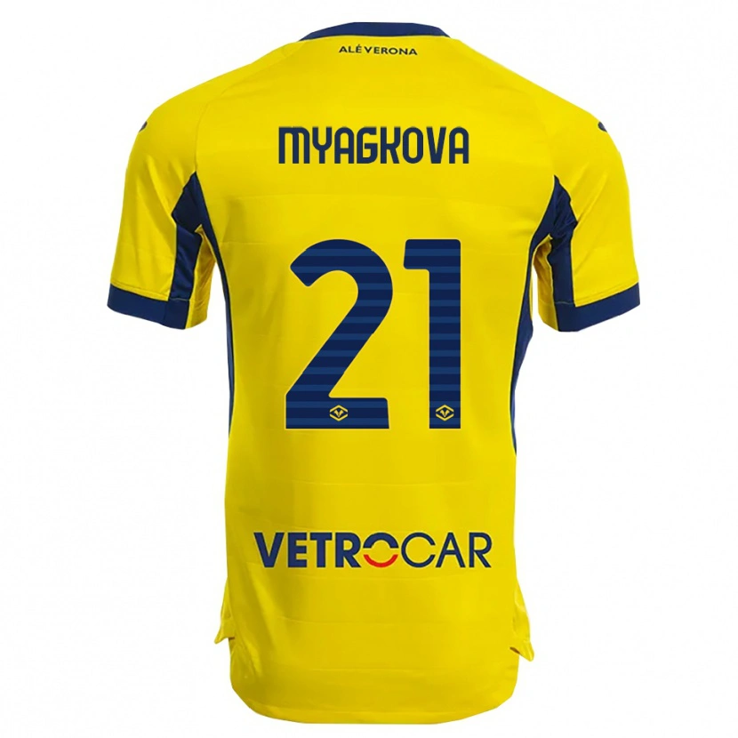 Danxen Damen Alina Myagkova #21 Gelb Marineblau Auswärtstrikot Trikot 2025/26 T-Shirt