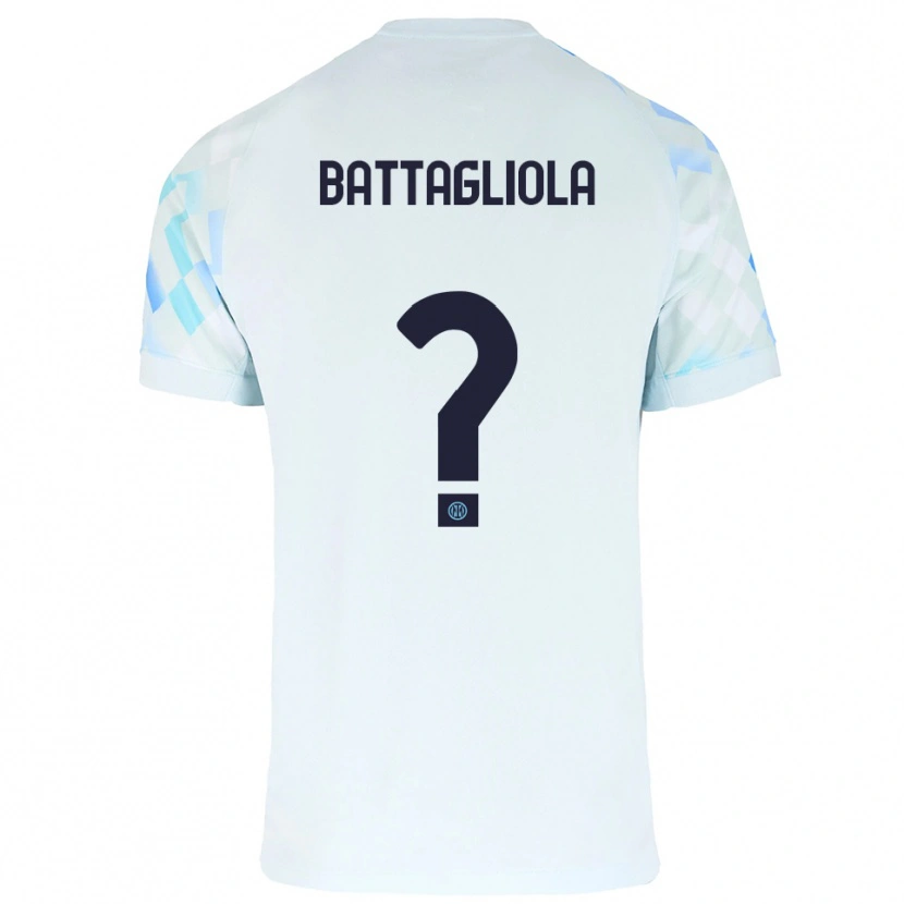 Danxen Damen Lorenzo Battagliola #0 Weiß Blau Auswärtstrikot Trikot 2025/26 T-Shirt