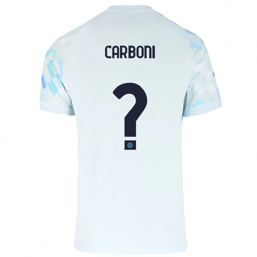 Danxen Damen Cristiano Carboni #0 Weiß Blau Auswärtstrikot Trikot 2025/26 T-Shirt