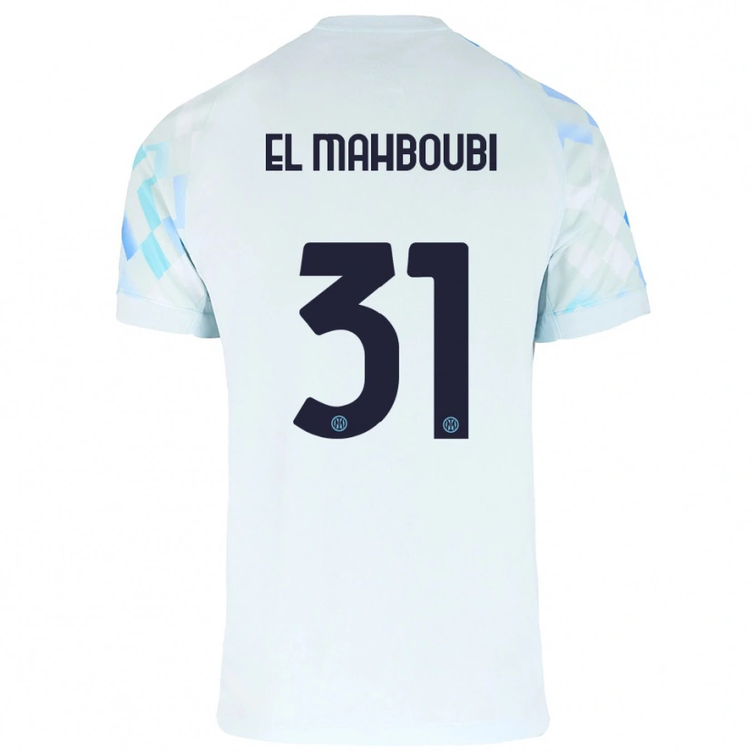 Danxen Damen Anas El Mahboubi #31 Weiß Blau Auswärtstrikot Trikot 2025/26 T-Shirt