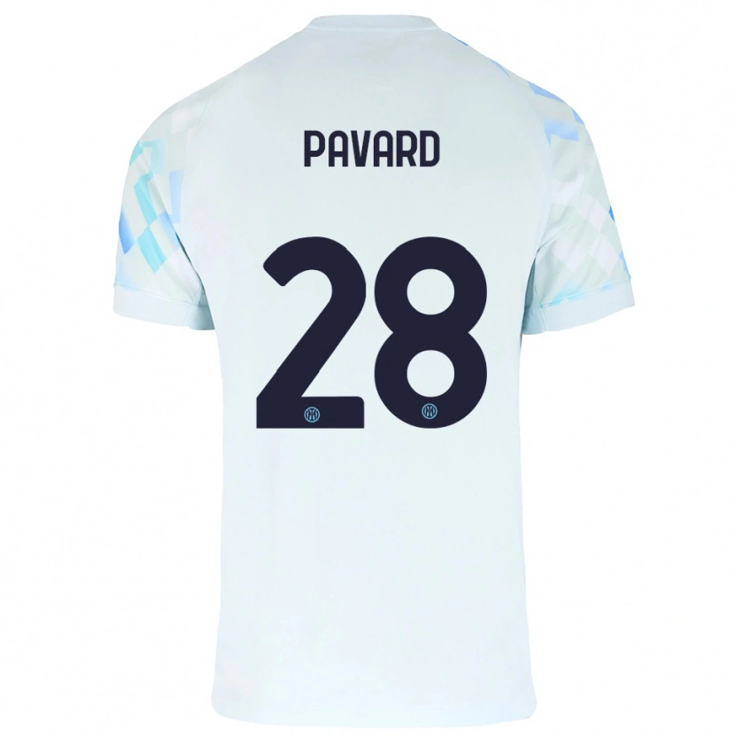 Danxen Damen Benjamin Pavard #28 Weiß Blau Auswärtstrikot Trikot 2025/26 T-Shirt