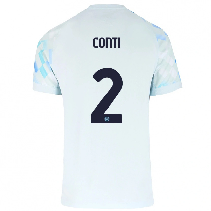 Danxen Damen Arturo Conti #2 Weiß Blau Auswärtstrikot Trikot 2025/26 T-Shirt